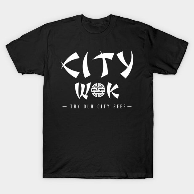 City Wok (White) T-Shirt by Punksthetic